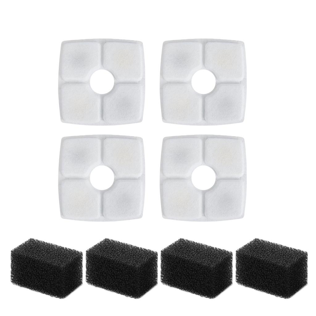 Pet Fountain Filters Filtration System Replacement Filter and Foam Water Purifications Filters Water Fountain Accessory