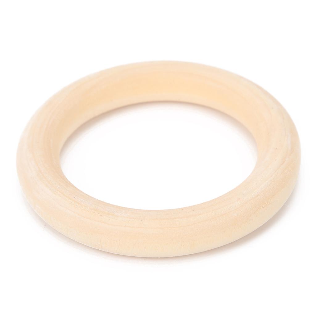 Wooden  s for Crafts   Care 10pcs Natural Baby Teethers, Untreated Wooden Circles for Craft Pendants, Connectors, Wood Color, 65mm, 2.6 Inch