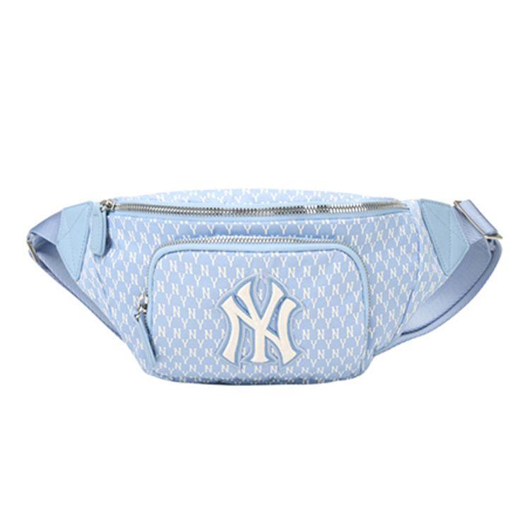 MLB Monogram Series Ny Yankees Vintage Floral Print Letter Logo Nylon Shoulder Crossbody Bag Unisex bags Fog-Blue 32BGC9111-50S Haze Blue 21800₽