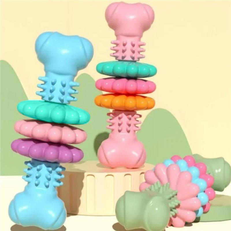 Dog Bone Set Pet Dog Chew Multi-Meat Pieces Bone Type Bite Resistant Teeth Supplies