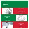 3D Christmas Cookie Cutters Set: Snowman, Reindeer, Sleigh & Tree - Stainless Steel