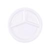 SHALL White Melamine 3-Compartment Divided Dinner Plate