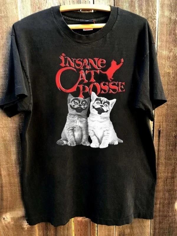 Rare Insane Cat Posse Reprint T Shirts Insane Clown Posse Cotton S-5XL Unisex T-Shirt XXXL