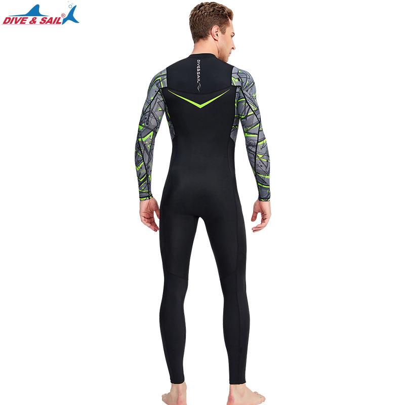 Herrars Solskydd Snabbtorkande Lycra Dykdräkt: Eldelsoverall med lång ärm och byxor för snorkling, surfing och skydd mot maneter