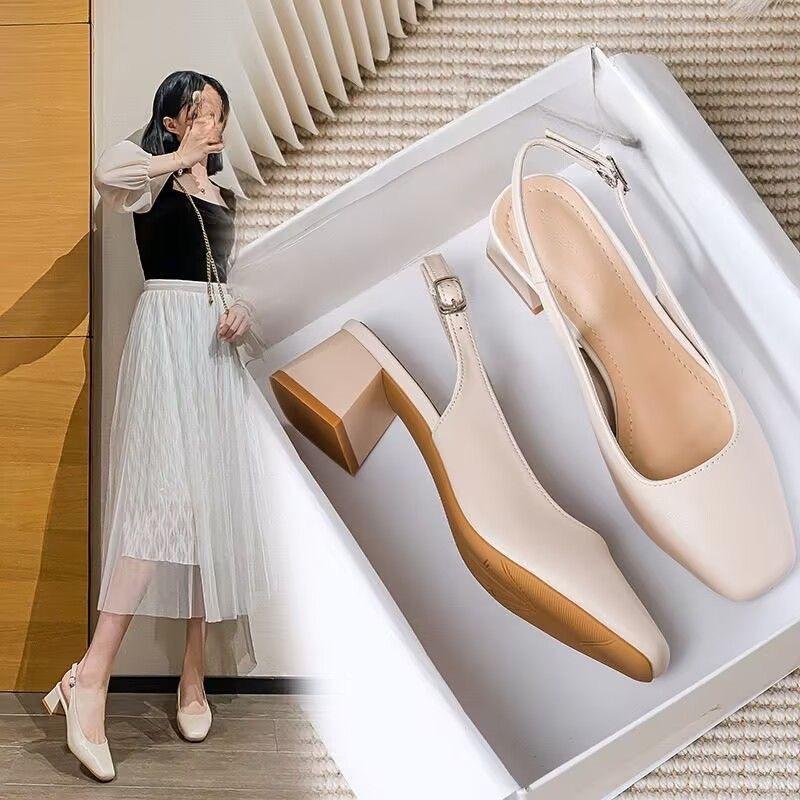 Szpilki Damskie Buty na Obcasie Eleganckie Średni Obcas Czubek Pojedyncze Buty Wygodne Biurowe Damskie Buty Pasek z Klamrą