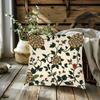 Boho Floral Botanical Print Throw Pillow Case Cushion Cover for Bedroom Home Decor Accent Pillow 40x40cm