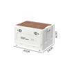 Quyoubang Foldable Storage Box with Wooden Lid
