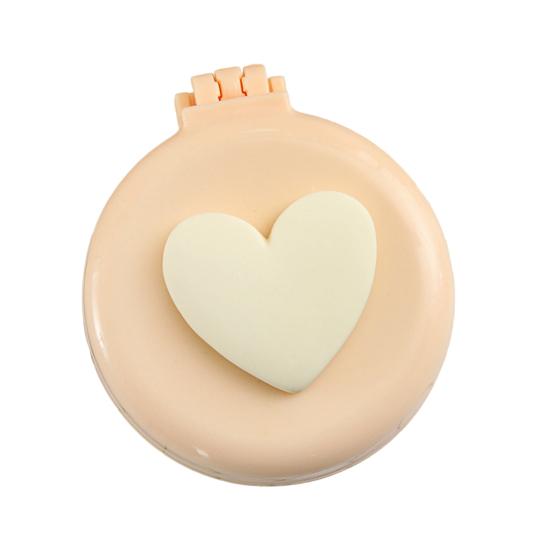 2-In-1 Mini Folding Hair Brush with Makeup Mirror Portable Travel Air Cushion Comb Women Girls Scalp Massage Detangling Brush