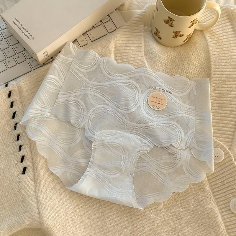 Female Summer Sexy Lace Pure Desire Wind Ice Silk Breathable Antibacterial No Trace Briefs