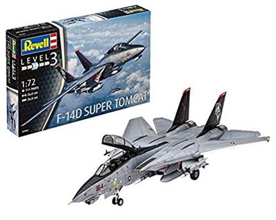 Revell 1/72 Scale US Air Force F-14D Super Tomcat Fighter Plastic Model Kit 03960