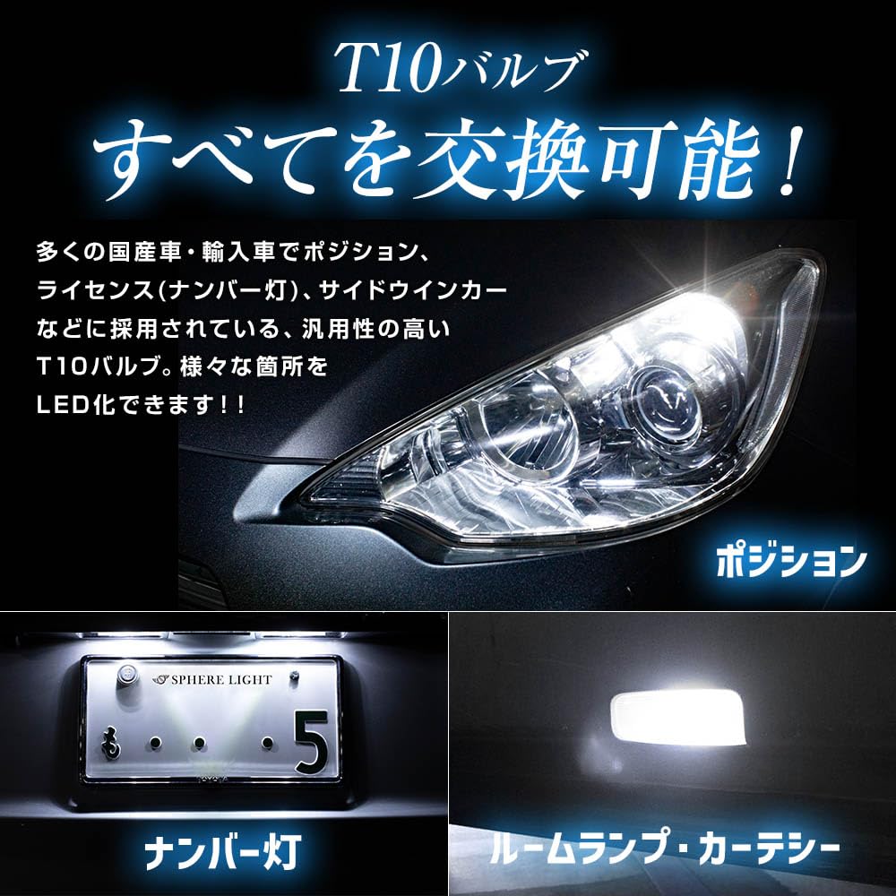 Sphere Light LEONID T10 LED Bulb Built-in Canceller T10 EURO