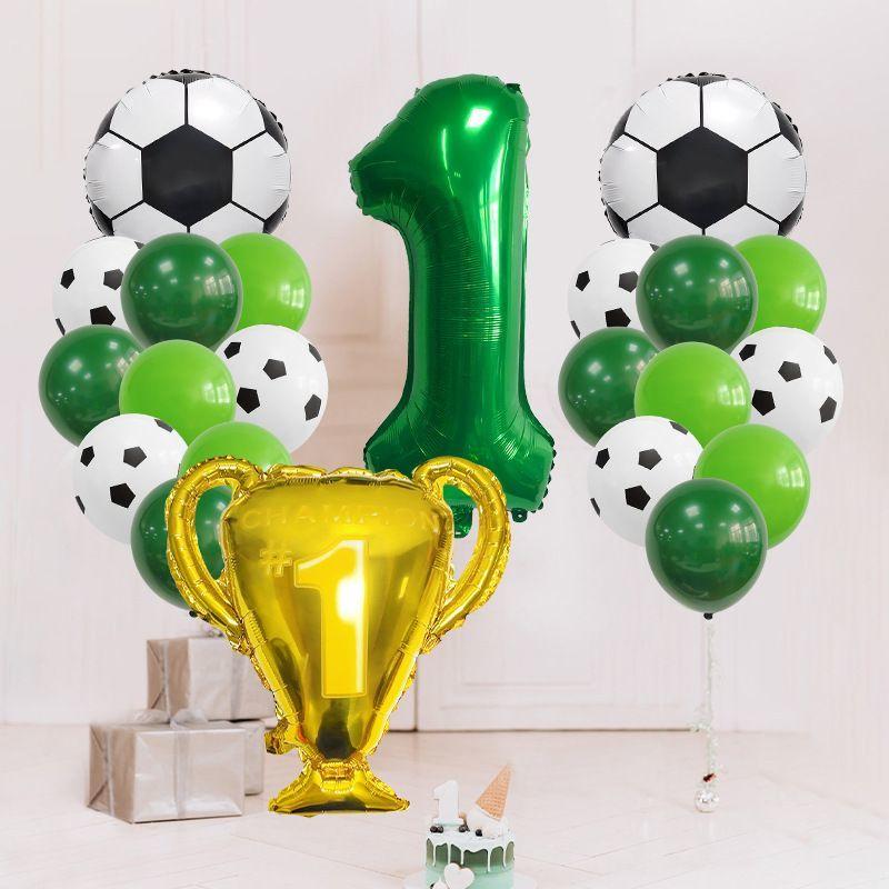 Football Championship Trophy, Balloon Set, Aluminum Film, Children and Boys' Birthday Party, World Cup Birthday Decoration