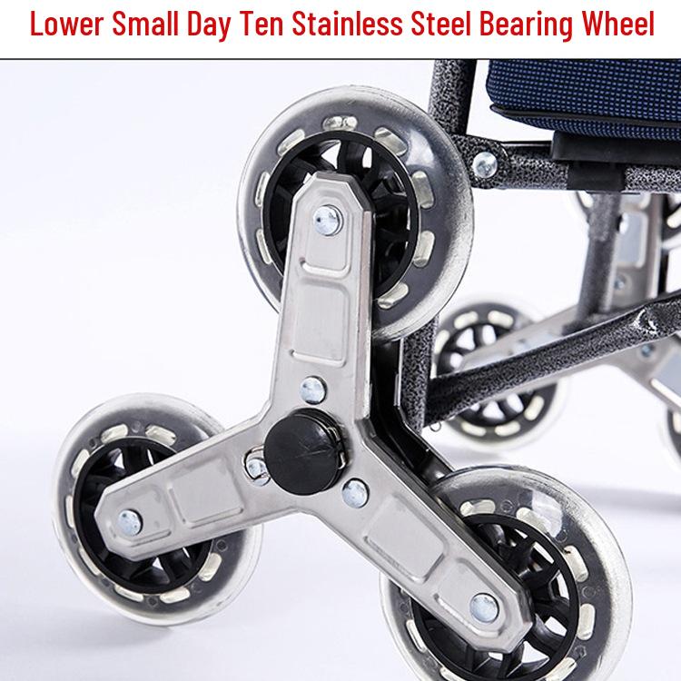 Traplift Winkelwagen met Dubbele Lagers, Kristallen Wielen en Metalen Frame