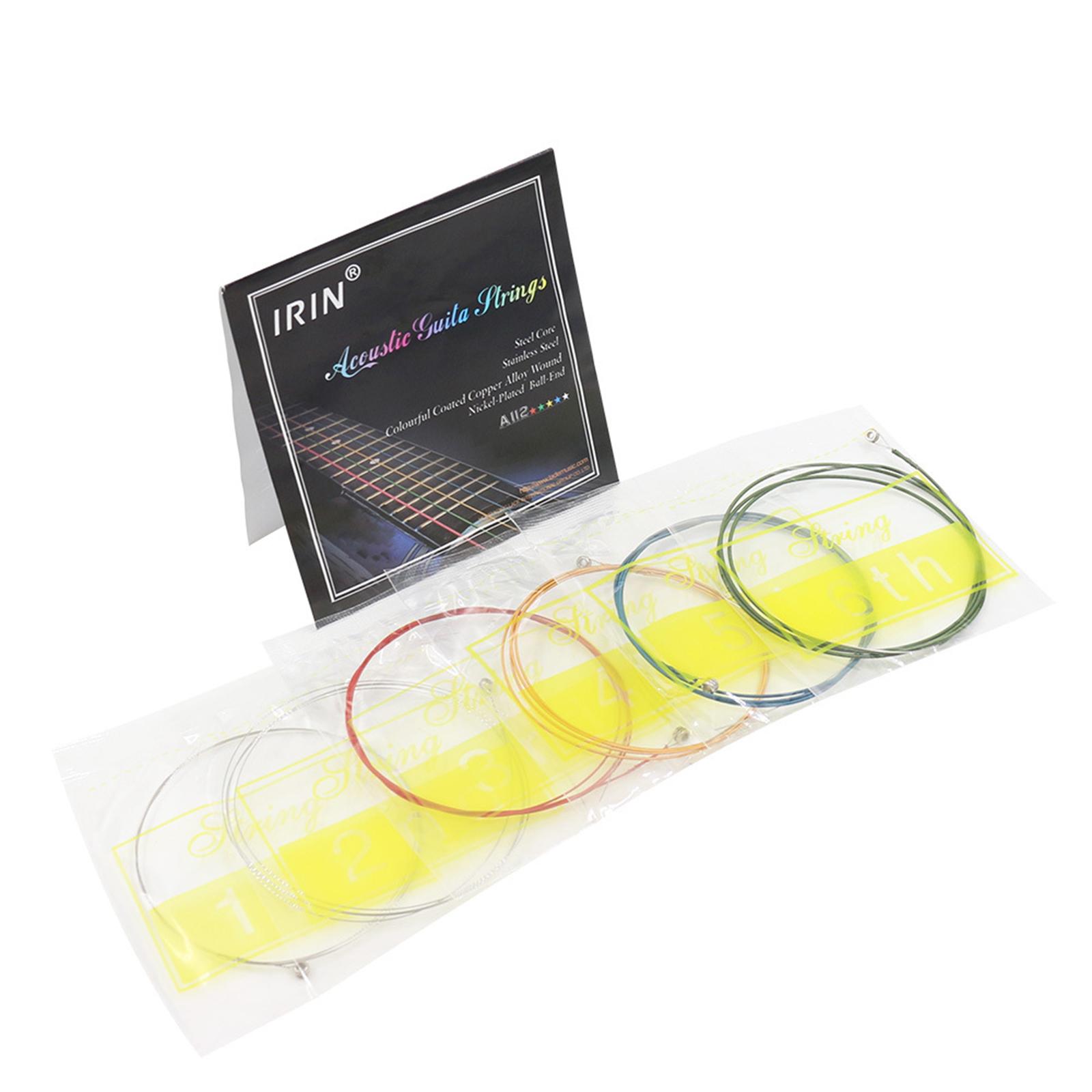 

6 шт./упак. струны для фолк-гитары, набор струн со стальным сердечником для гитары, сменная часть для практики, аксессуар для акустической фолк-гитары