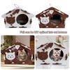 New Foldable Cat House Soft Cartoon Pet House Semi-Enclosed Cat Bed Small Dogs kitten