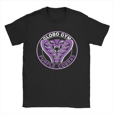 Funny Globo Gym Purple Cobras Vintage Logo T-Shirts for Men O Neck Cotton T Shirts Dodgeball Movie Short Sleeve Tee New Merch