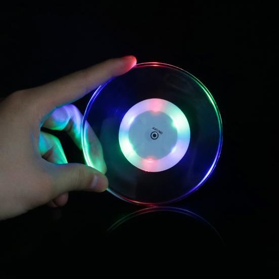 3Pcs LED Glowing Coasters Cup Holder Mat Light Bar Placemat Acrylic Party Drink Backlight Pad Home Kitchen Decor