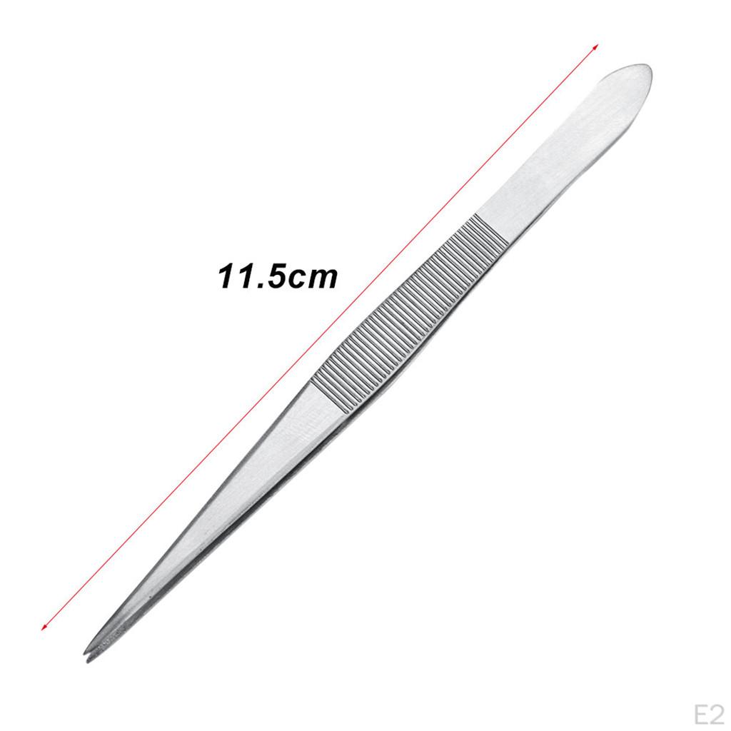 Flat Extension Tweezers Application Tool Stainless Steel Cosmetics