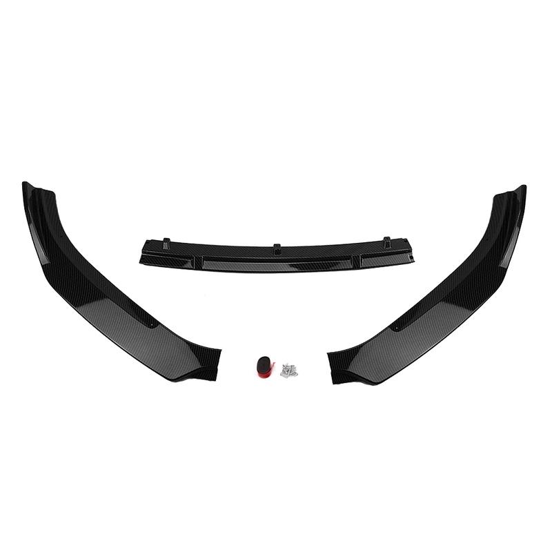 Front Bumper Spoiler Lip For Mazda 3 Axela 2014 2015 2016 2017 2018 Carbon Fiber Look/Gloss Black Lower Splitter Kit Protector