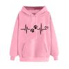 2025 new European and American fashion printed velvet versatile long-sleeved loose hooded sweater women's top trendy clothing