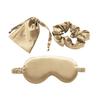 Imitated Silk Eye Cover Set Memory Foam Eye Masque 3-Piece Cloth Bag Hair Rings Storage Bag Comfortable Hypoallergenic Sleeping Shield Eye Care Tools