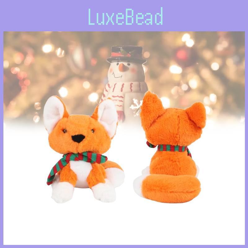Fox Scarf Christmas Plush Toy Girl Children Birthday Holiday Gift Doll Decorated