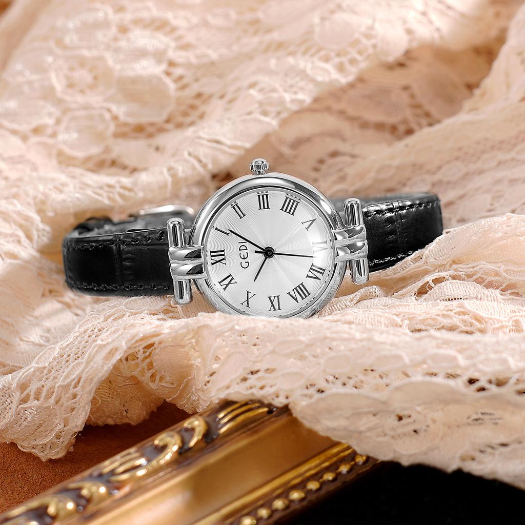Retro Roman Women'S Watch Simple High-Value Belt Quartz Student Watch Women'S Small And Exquisite Leather Watch