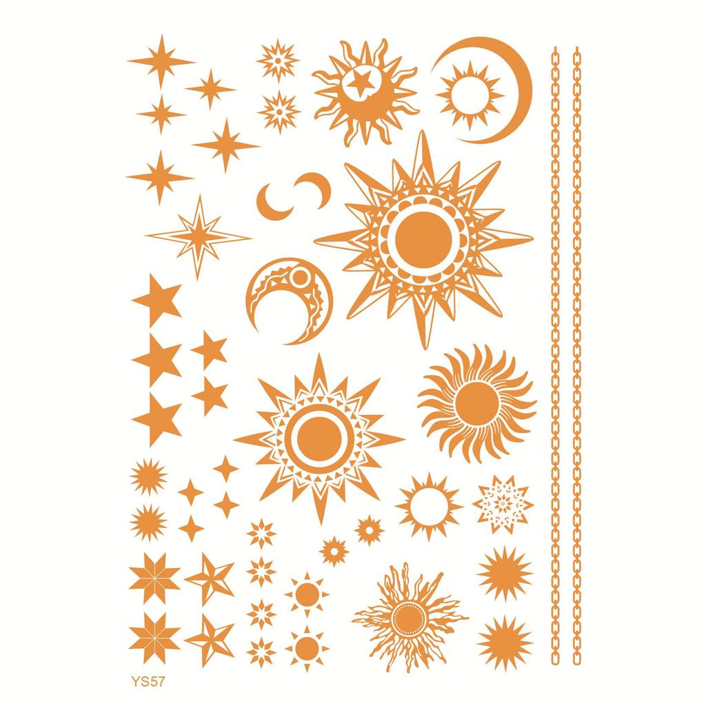 Metal Lace Waterproof Temporary Tattoo Stickers