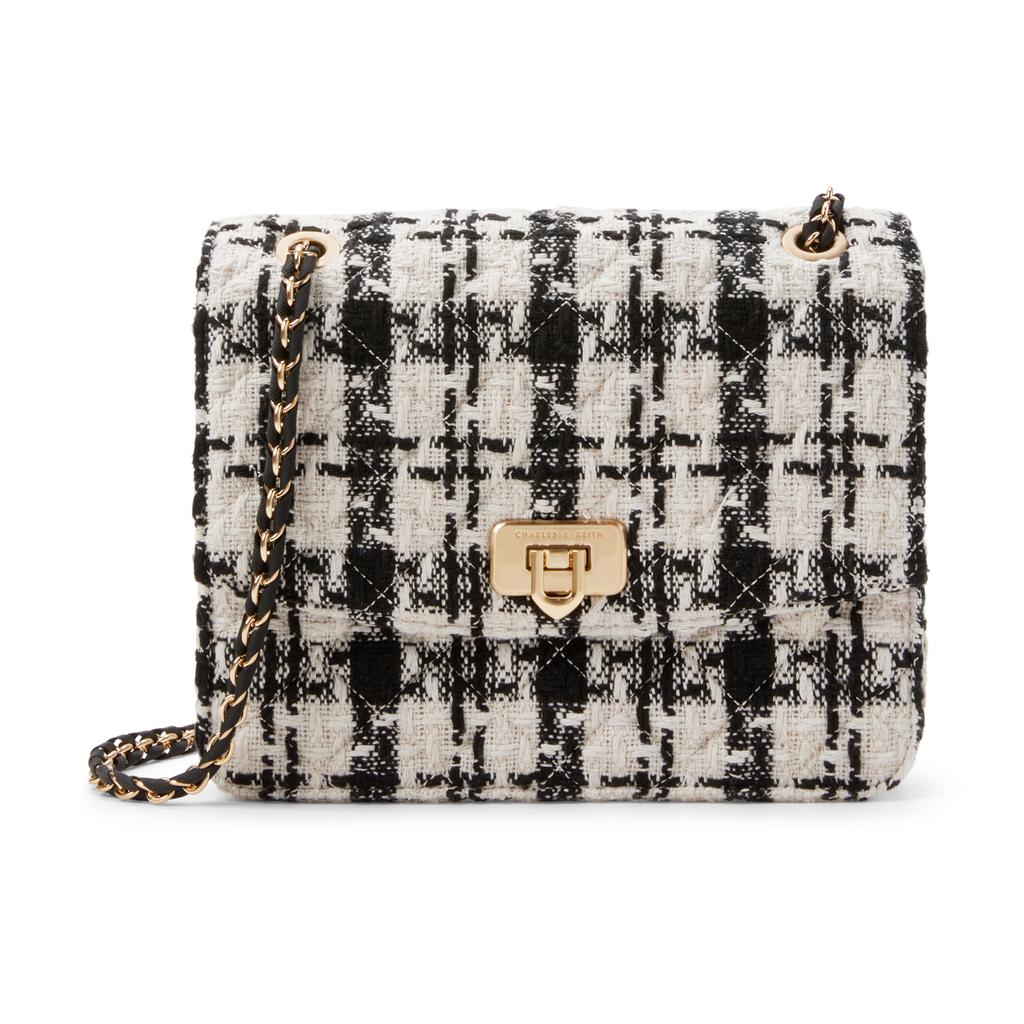 New CHARLES&KEITH PU Shoulder Bag, Crossbody Bag Medium Size Women's Multi Composite Color CK2-70782173-1