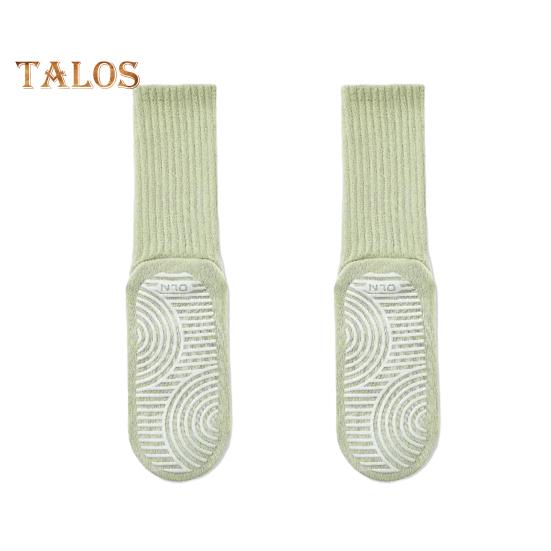 

1 пара носков для йоги и пилатеса, однотонные, износостойкие, дышащие, приятные для кожи, нескользящие, средней длины, носки для фитнеса зелёный