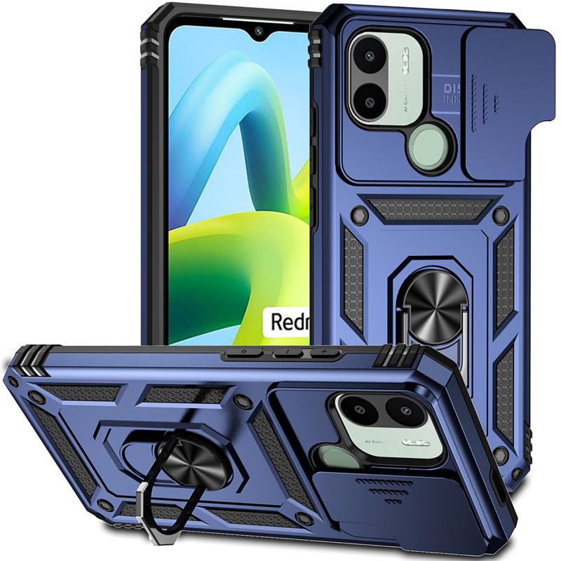 Full Cover For Xiaomi Poco C51 Case For Poco C51 C 51 Push Window Magnetic Phone Holder Back Case For Poco C51 Case 6.52 inch