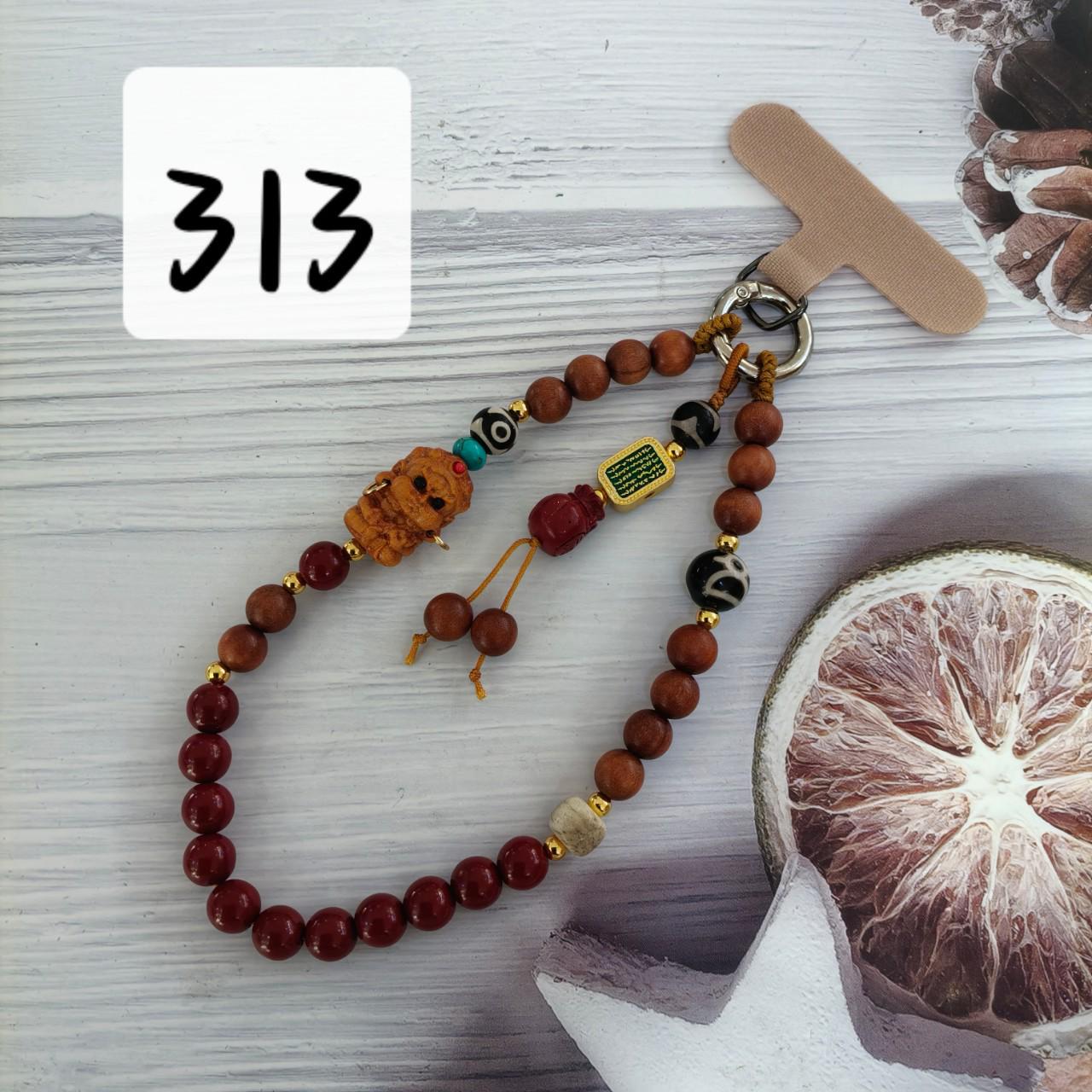 Sandalwood & Cinnabar Anti-Lost Phone Chain Clip Wrist Ornament