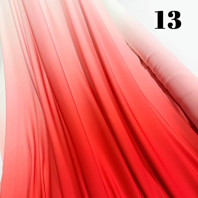 100x150cm Gradient Rainbow Fabric Ancient Style Sewing Hanfu Dress Stage DIY Costume Hanfu Silky Dress Stage Garment