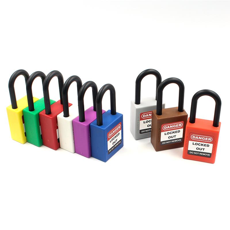 OEM Nylon 38mm 76mm Shackle Steel Insulation Security Lockout Best Safety Padlock LOTO Locks