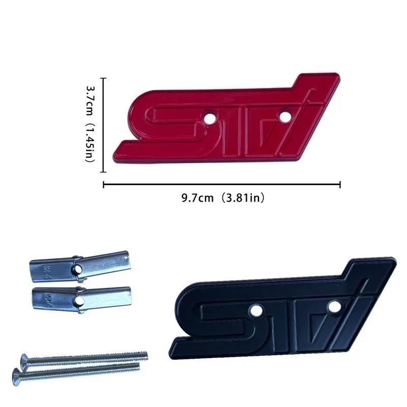 3D Metal STI Logo Emblem Car Front Grille Logo Badge Sticker Styling for Subaru Legacy Impreza XV BRZ Forester WRX Levorg Ascent bb1