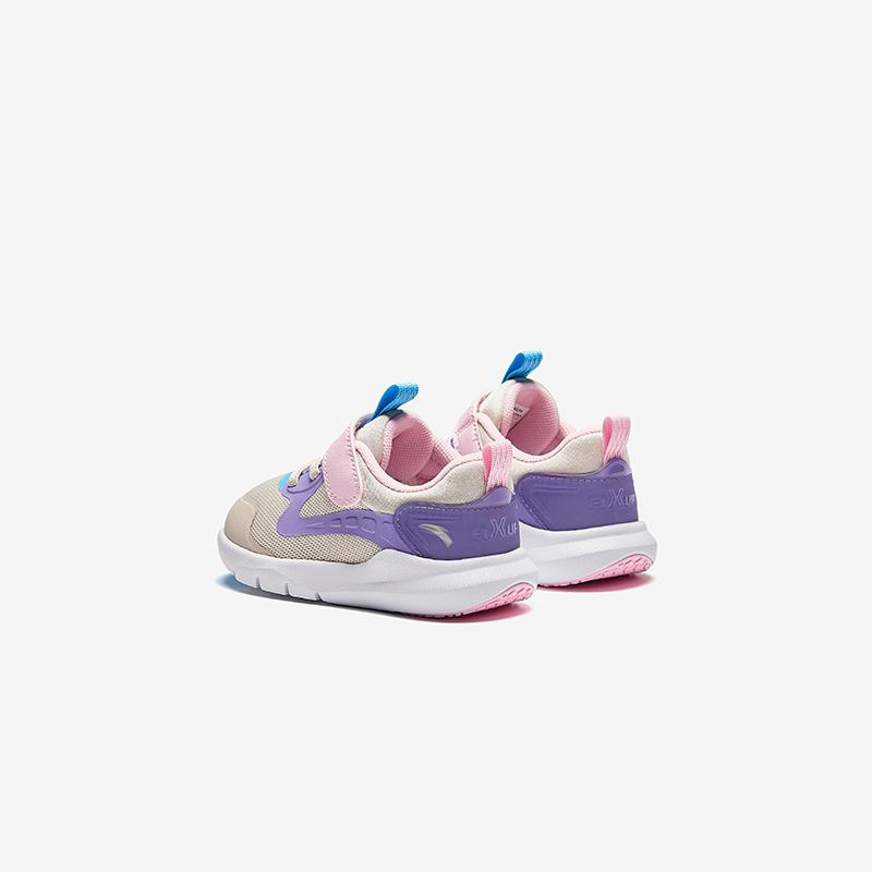 Anta Kids Mesh Comfortable Versatile Anti-Kick Shock-Absorbing Low-Top Walking Shoes Baby Shoes Light-Gray A22440061-2