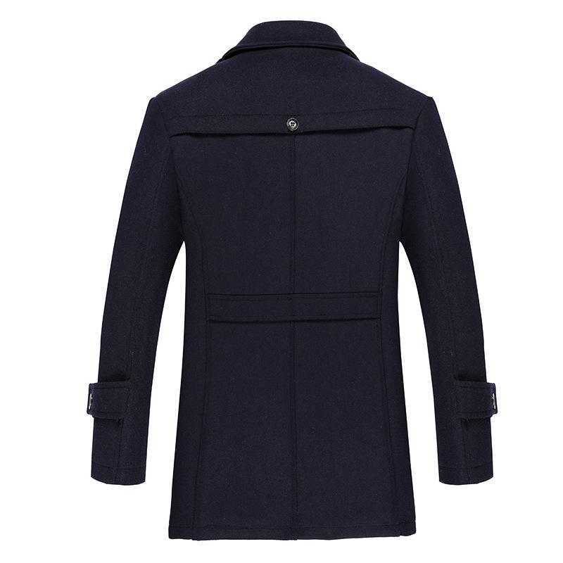 Autumn and Winter Men's Trench Coat Business Casual Middle-aged and Elderly Men's Wool Trench Coat