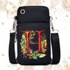 Creative 26 English floral letter printing trend messenger bag casual portable multi-function lightweight mobile phone bag