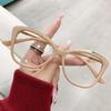 New Cat Eyes Large Frame Women Anti Blue Light Glasses Fashion Printing Solid Computer Glasses Frame Eyeglasses