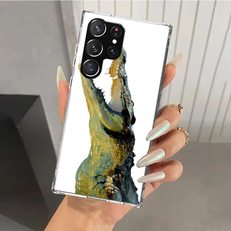 

Crocodile Animal Phone Case for Samsung Galaxy S26 S24 S23 Ultra S25 Edge S22 S21 Plus S20 FE + Soft Print Shell Funda Galaxy S2 Samsung S24