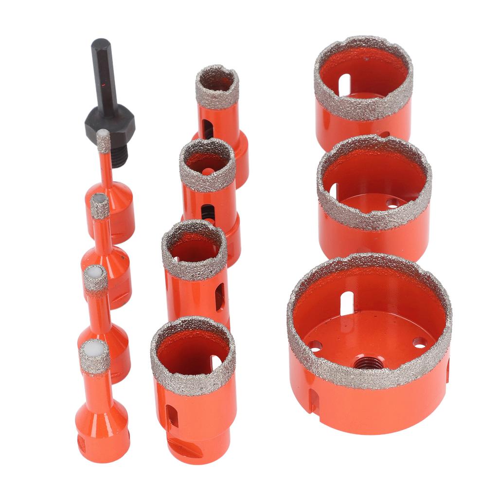 Hole Saw Kit 68 50 45 35 28 25 20 12 10 8 6mm M14 Diamond Hole Opener with Hex Shank for Ceramic Til