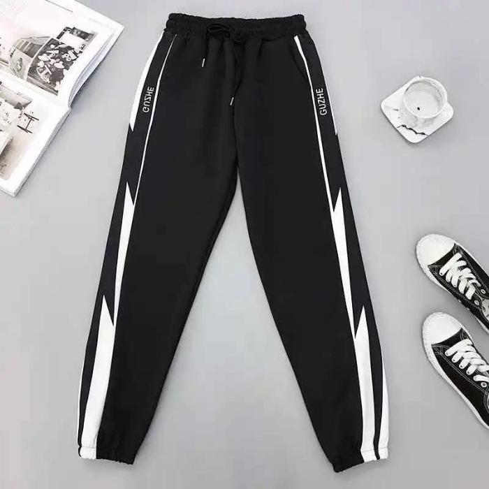 Super popular women's sports pants, trendy and fashionable pants, loose fitting small figure leggings, casual Harlan pants