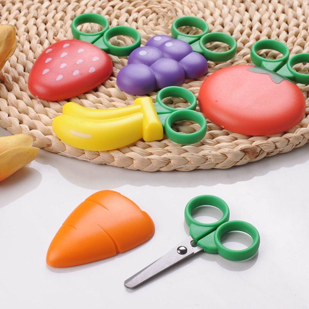4 Stück Trauben Cartoon Obstschere Magnetische Mini-Taschenschere Sichere Mini-Schere Jungen Mädchen