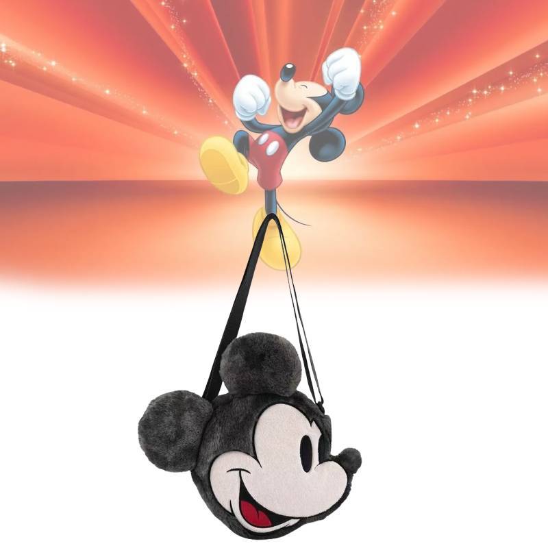 Mickey Mouse Plush Shoulder Bag With Cartoon Design For Kids And Teens
