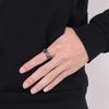 Yin Taifei Thai Silver Retro Dragon Ring with Rhinestones