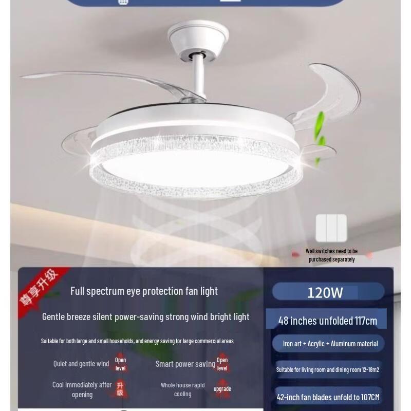 Dream Bubble Invisible Ceiling Fan Light