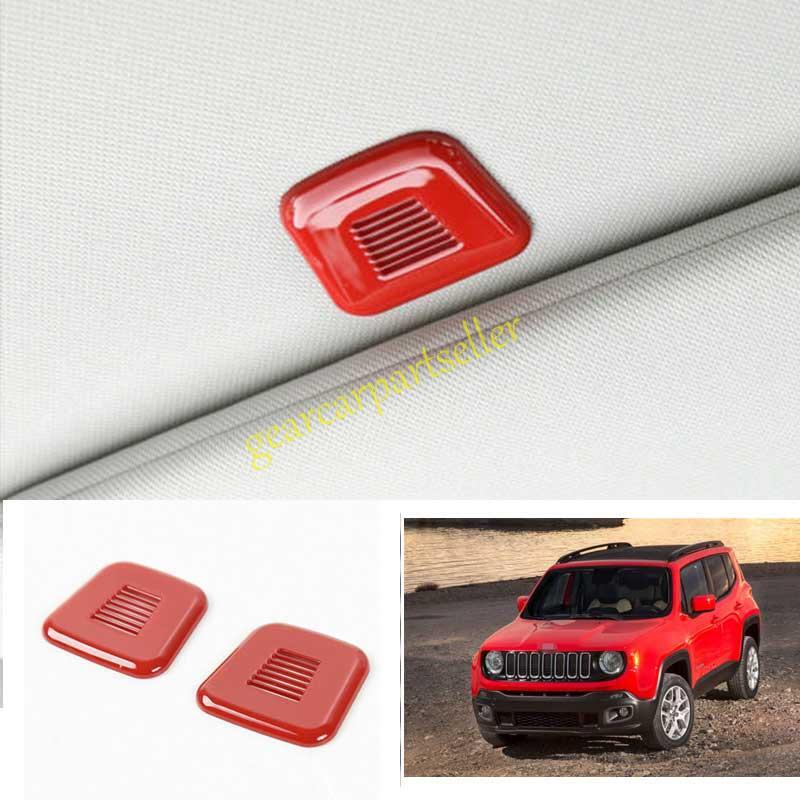 For Jeep Renegade 15-2023 Glossy Red Top Roof Speaker Horn Sound Cover Trim