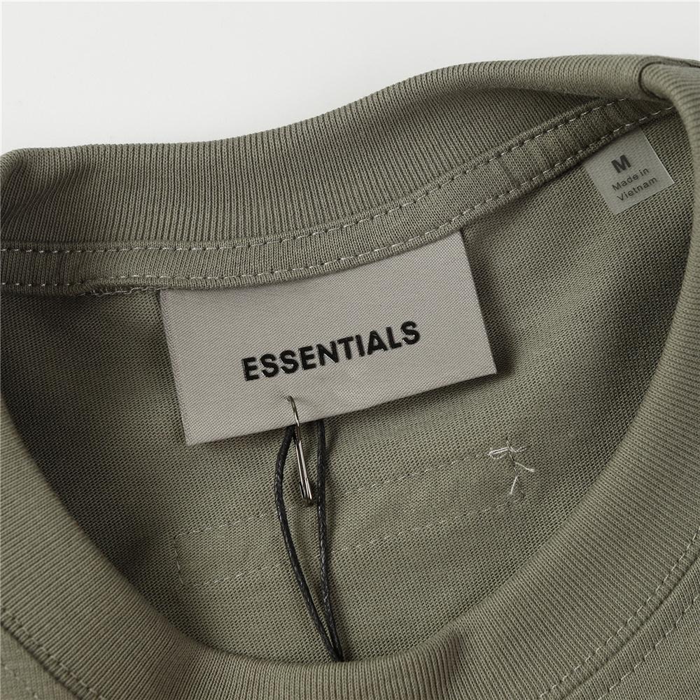 Essentials T-Shirt for Men's Pressed Glue Letters Loose Round Neck High Street Fashion Men and Women Short Sleeves T-shirts