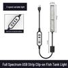 Aquarium Clip-On Light: Full Spectrum Plant & Algae Light with USB Smart Timer Switch