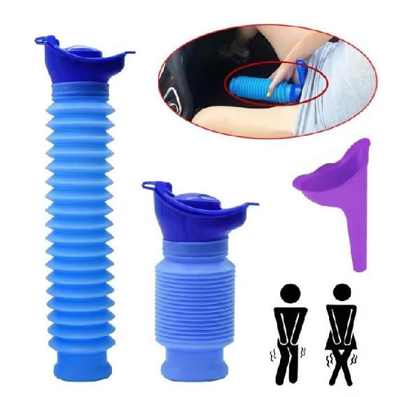 1 set Orinatoio Auto Secchio Orinatoio Esterno in Piedi Urina Emergenza Viaggio Portatile Riutilizzabile Restringibile Toilette da Campeggio Perdita di Urina